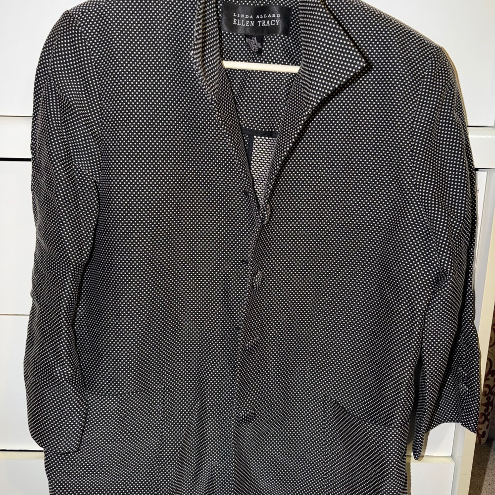 Ellen Tracy Black and White Women's Shirt Jacket
